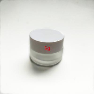 China Personal Care 5g Round Bottle Glass Cream Jar Container Jars Empty Cosmetic Bottle for sale