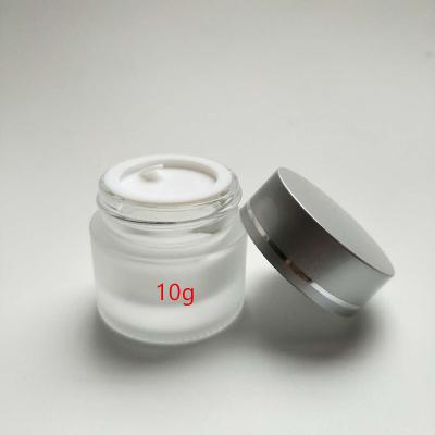 China Cosmetic bottle empty cosmetic round of personal treatment 10ml of jar -glass cream jars pots for sale