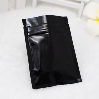 China Barrier Black Matte Smell Proof Aluminum Foil Mylar Ziplock Bags for sale