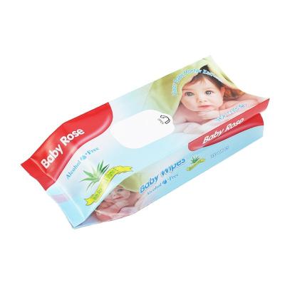 China Baby Bags Moisture Proof Reusable Plastic Wet Tissue Wipes Gusset Packing Bag for sale