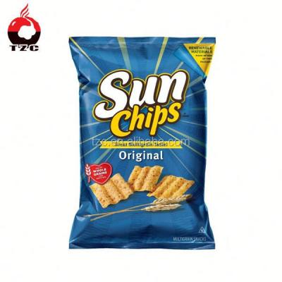 China Custom Printed Barrier Food Grade Bags Potato Chips Bag With Custom Logo Design Printing for sale