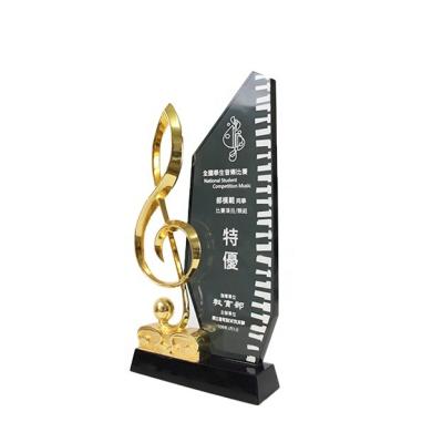 China China Crystal Music Trophy Popular Souvenir Award for sale