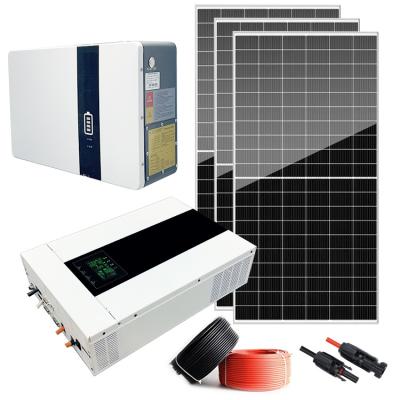 China Home Solar System 2Kw 3Kw 5Kw 10Kw 15Kw Off Grid Solar System For Flat Roof Installation for sale