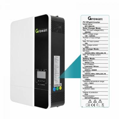 China Home Solar Power System Growatt SPF 3000Es 3500Es 5000Es 3.5Kw 5Kw 10Kw 15Kw Off Grid Single Phase Inverter Wholesale for sale