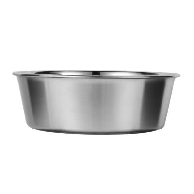 China Customized Silver Stainless Steel Pet Bowl Factory Manufacturer Sustainable Non-slip Base Durable Dog Bowl Pet Bowl For Pet Products for sale