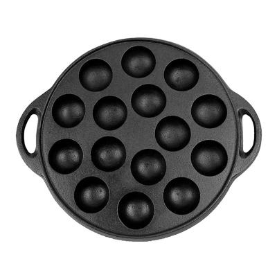 China CLASSIC Hot Sells Kitchen ware and outdoor cookware Cast Iron Cake Pan 15 Holes Bakeware for sale