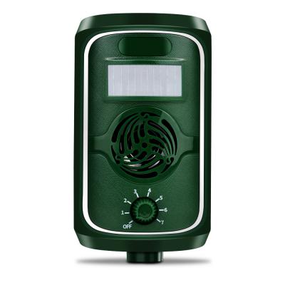 China Sustainable Outdoor Waterproof Rechargeable PIR Electronic Solar Ultrasonic Laser Pest Bird Control for sale