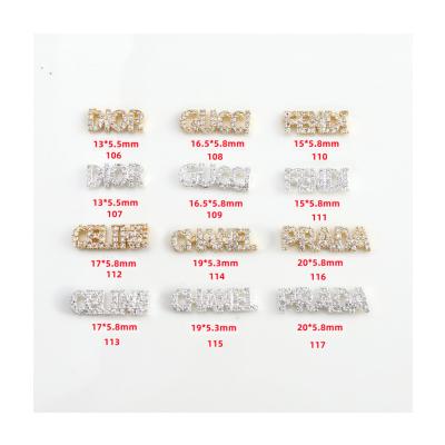 China Metal BH.18 Decoration for Nail Art Logo Design Nail Charms Brand Name Rhinestone for Diy Phone Case Card Issuance for sale