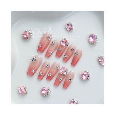 China Crystal INS Nail Pile Diamond Jewelry Super Sparkling Crystal Powder Love Fat Square Pearl Size Nail Accessories Wholesale for sale