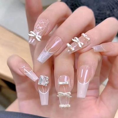 China Alloy 2023The latest best-selling ballet shoes, nail accessories, girl bow ties, alloy 3D diamond fingertip accessories wholesale for sale