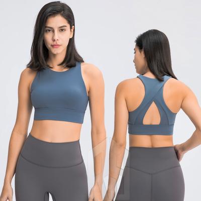 China Breathable Custom Brand Women Yoga Bra Top Fashion Fitness Sports Wear Women Sports Bra for sale