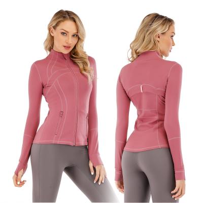 China 2022 New Style Breathable LULU Lemon Jacket Slim Soft Zipper Comfortable Sports Yoga Jackets For Women for sale