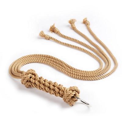 China Japanese Libertine Slave Spanking Whip Flogger / Hemp Cotton Rope Bondage Session Natural Design BDSM Latest Cotton Rope Color for sale