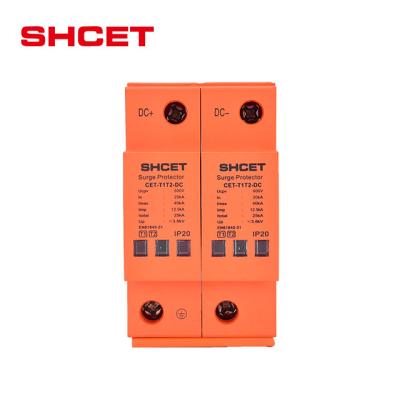 China High Quality Solar System T2 T1 DC SPD Surge Protector Protective Device PV Power System 600v 800v 1000v 2p 3p 20ka 40ka for sale