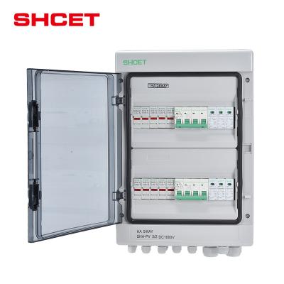 China Widely Used DC550V PV System 2 Input 1 DC Solar PV Combiner Box 2 Input Distribution Box Waterproof 600vdc/1000v 2 Output for sale