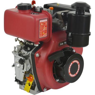 China 4 Stroke Single Cylinder Diesel Engine 12V Recoil Start Diesel Engine for sale