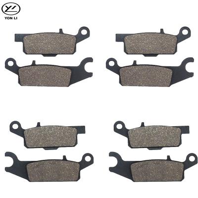 China Non-Asbestos 8 Pcs Full Set ATV UTV Flat Brake Pad For YAMAHA Parts Apply To GRAY BEAR 700 YFM700 2007-2019 for sale