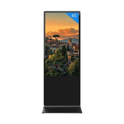 China Indoor Factory Wholesale 65 Inch Indoor Floor Stand Digital Signage And Displays Advertising Transparent Player Screen for sale