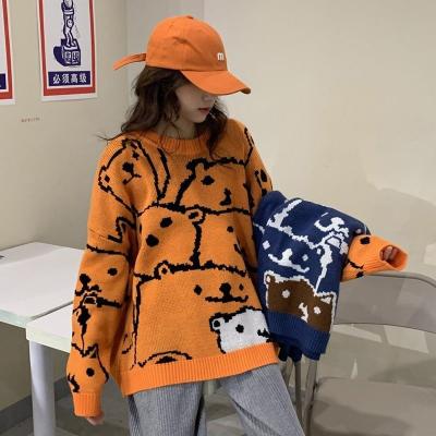 China Anti-Wrinkle Printing Apparel Couple Wear Hooded Long Sleeve Sweater Custom Knit Sweater for sale