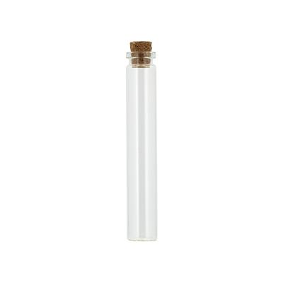 China Medicine 120mm Pre-Roll Clear Glass Tube With Cork Top for sale