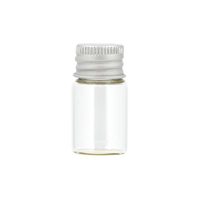 China Medicine 10ml 20ml 30ml 50ml Small Clear Glass Vials Bottle With Screw Cap Silver Aluminum Lid for sale