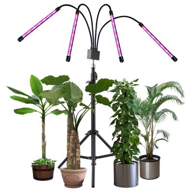 China Floor Stand Floor Grow Light With Mounting Kit, Aeroponic Vertical 4 Head Floor Standing Led Grow Lights Plant Lights For Indoor Plants for sale