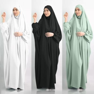 China Muslim Khimar For Woman Women Long Niqab Muslim Islamic Jilbab Khimar Clothing Solid Color Full Cover Prayer Dress Wholesale Long Niqab for sale