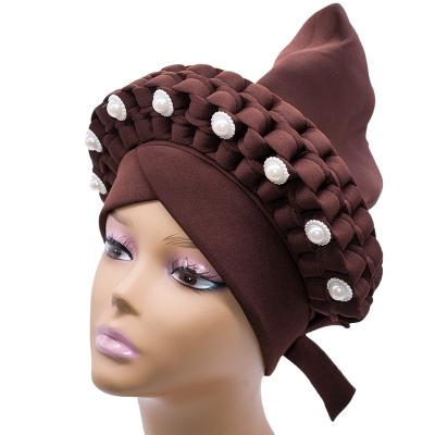 China 2022 Muslim Women Headwraps Hair Accessories Hair Bands Hat Turban Prayer Ladies Quick Dry Muslim Elegant Turbans for sale