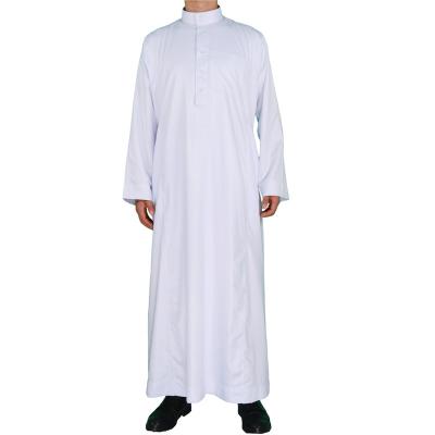 China Durable Muslim Men Long Sleeve Thobe Saudi Arabian Kaftan Abaya Robe Dubai Islamic Maxi Dresses Middle East for sale