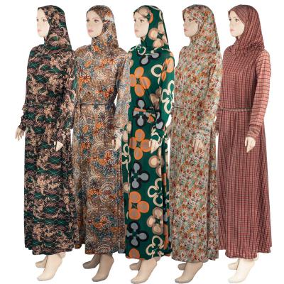 China Modest Muslimah Styling 2022 Wholesale Muslim Long Robe 12 Colors Mix Embroidery Turkish Dubai Abaya Prayer Abaya Jilbab Abaya Khimar Jilbab Kaftan for sale