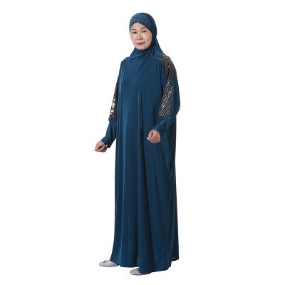 China Women Ramadan Dubai Muslim Dress 6 Jilbab Clothing Modest Muslimah Styling Wholesale Islamic Colors Solid Muslim Chador Maxi Long Prayer Dress Abaya for sale