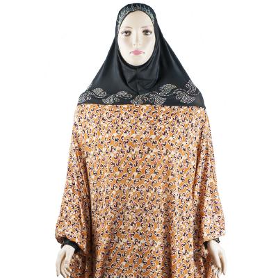 China Wholesale 6colors Mix Leopard Print Long Dress Embroidery Fashion Muslim Prayer Dresses Muslim Turkish Islamic Clothing Dubai Abaya for sale