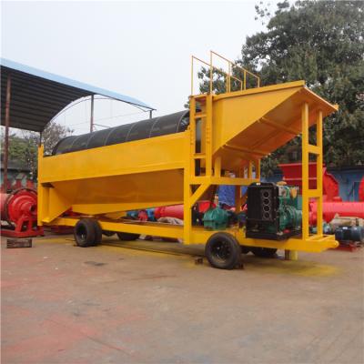 China Sand Screening Movable Gold Wash Trommel Screen / Movable Sand Sieving Machine for sale