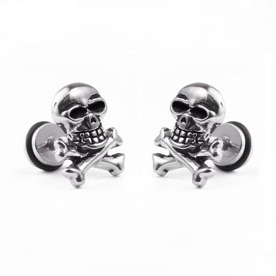 China New Style Skull Skeleton Ear Punk Jewelry Piercing Earrings for sale