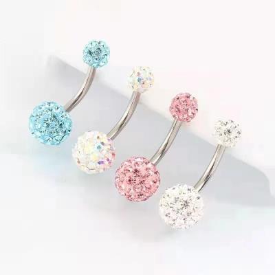 China New Punk Belly Button Rings Barbell Stainless Steel Jewelry Piercing Navel Ring For Women Girls for sale