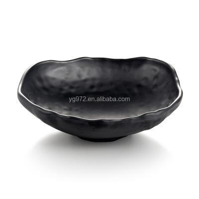 China New Design YG140001 Japanese Style 100% Durable Black Melamine Plates And Plates for sale