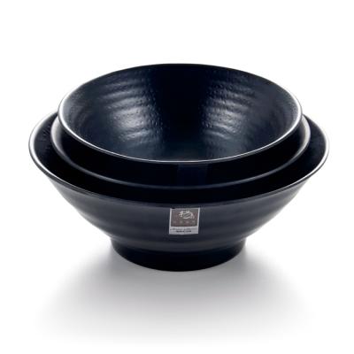 China New Non Slip Heat Resistant Melamine Japanese Ramen Bowls Black Restaurant Sustainable for sale