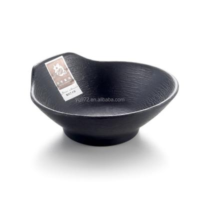 China Sustainable Restaurant Plastic Melamine Sauce Salad Bowl With Handle for sale