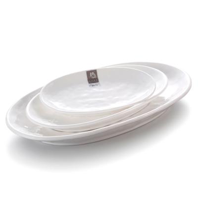 China Viable Wholesale Oval Shape Factory White Color Melamine Dishes and Dishes Directly for sale