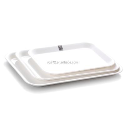 China Restaurant and Hotel Use Disposable Ready-to-eat Melamine Food Serving Tray for sale