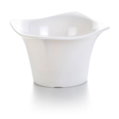 China Guangzhou factory wholesale viable white melamine square plastic dessert cup for sale