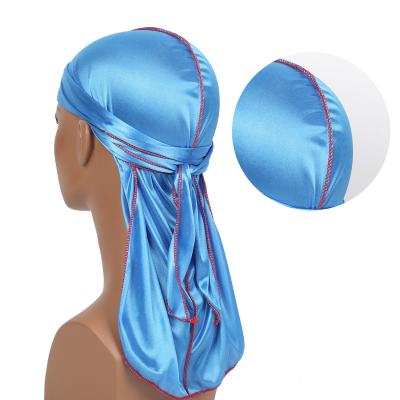 China Fashinable Mens Womens Womens Durag Extra Headwraps Silky Pirate Turban Bandana Hat for sale