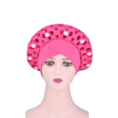 China Muslim Turban Hat New Fashionable and Popular Fashionable and Popular African Muslim Women Hat Headscarf Headscarf for Girls for sale