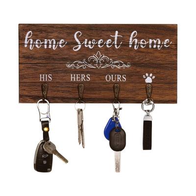 China Rustic Home Decor Viable Its Its Ours Key Hook Key Start Screen Signs Paws Holder Soft Key Hangers for sale