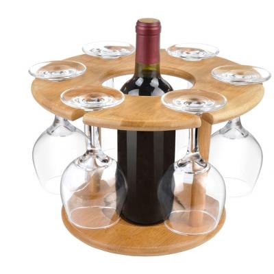 China Eco-Friendly Wine Glass Wine Glass Storage Wooden Hook Rack Wooden Tray for sale