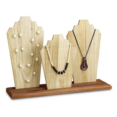 China Modern Rustic Farmhouse Wooden Jewelry Display Rack Necklace Display Storage Holders & Rack for sale