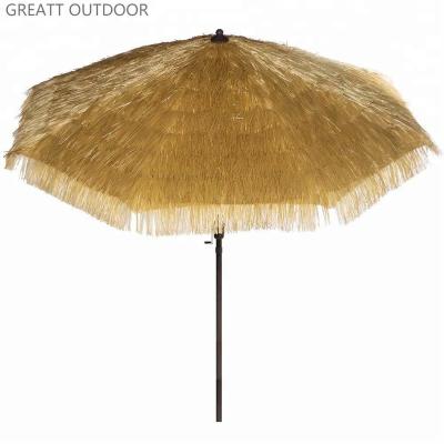 China All In 1 Popular 2019 Straw Plam Thatched Roof Outdoor Beach Umbrella for sale