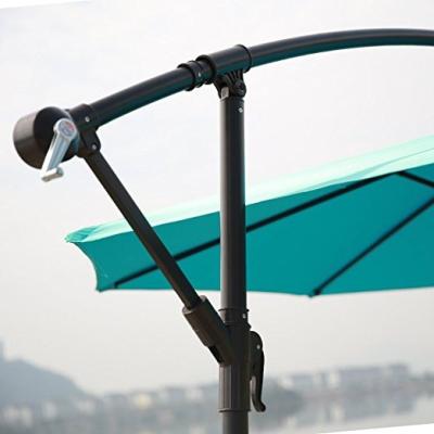 China Parasol Outdoor Furniture Cantilever Umbrella For Table 9ft Aluminum Pole Hanging Umbrella Cantilever Parts Crank Crank for sale