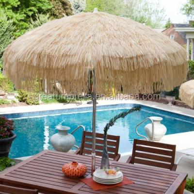 China Furniture Fancy Hawaii Thatched Straw Outdoor Beach Umbrella for sale