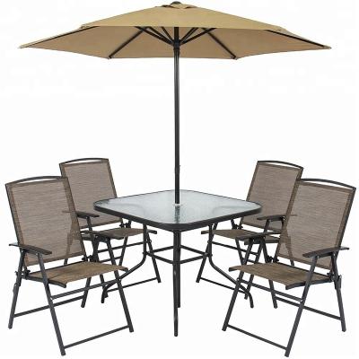 China Garden Set Hot Sale General Use Outdoor Furniture With Umbrella for sale